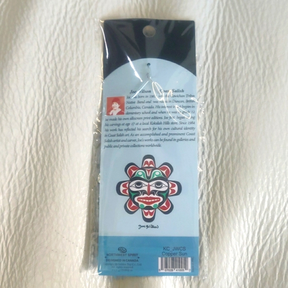 'Copper Sun' Keychain Indigenous Design by Joe Wilson, Coast Salish - Picture 2 of 4